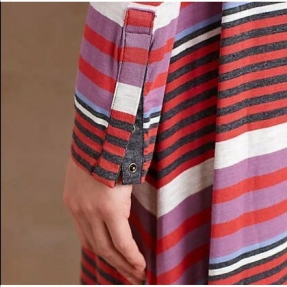 Anthropologie | Maeve Turtleneck Stripe Swing Dress Size Small - Picture 2 of 9